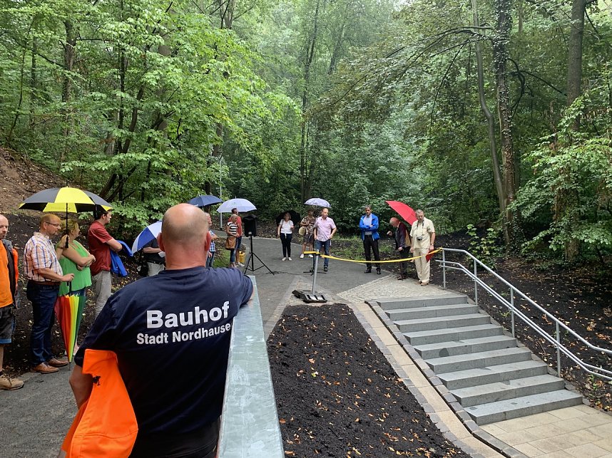 Einweihung der neuen Gehegetreppe