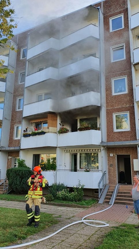 Wohnungsbrand in. Nordhausen