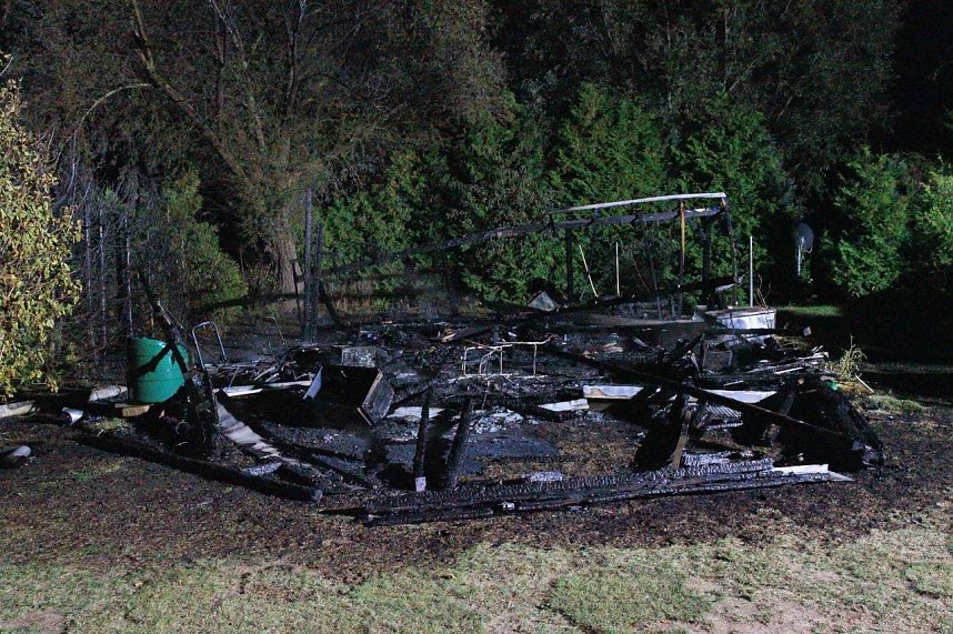 Feuer auf dem Campingplatz