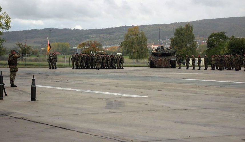 Kommandeurswechsel beim Panzerbataillon 393 "Th&uuml;ringer L&ouml;we" in der Kyffh&auml;user Kaserne Bad Frankenhausen statt....