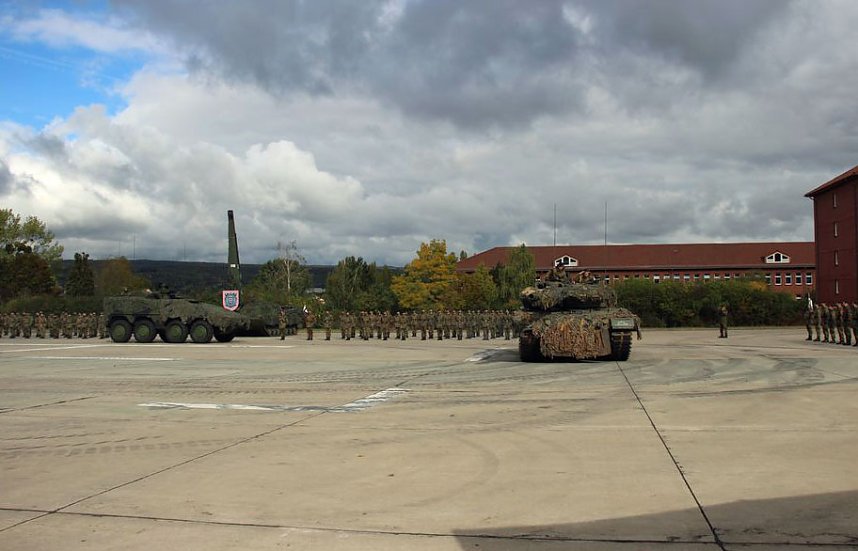 Kommandeurswechsel beim Panzerbataillon 393 "Th&uuml;ringer L&ouml;we" in der Kyffh&auml;user Kaserne Bad Frankenhausen statt....