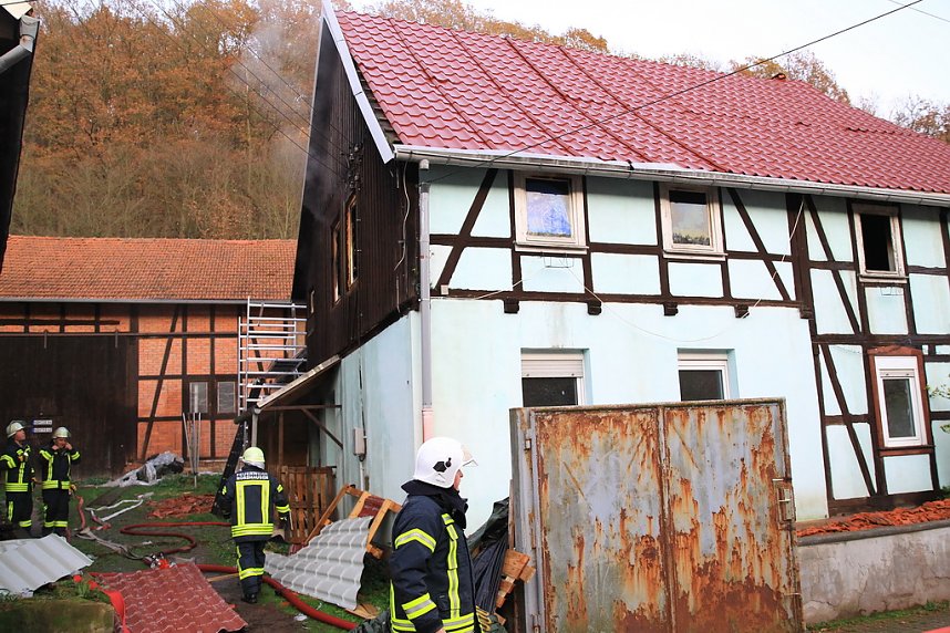 Geb&auml;udebrand in Rodishain