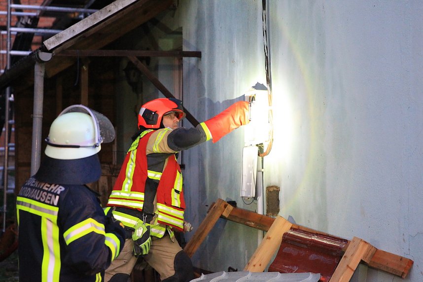 Geb&auml;udebrand in Rodishain