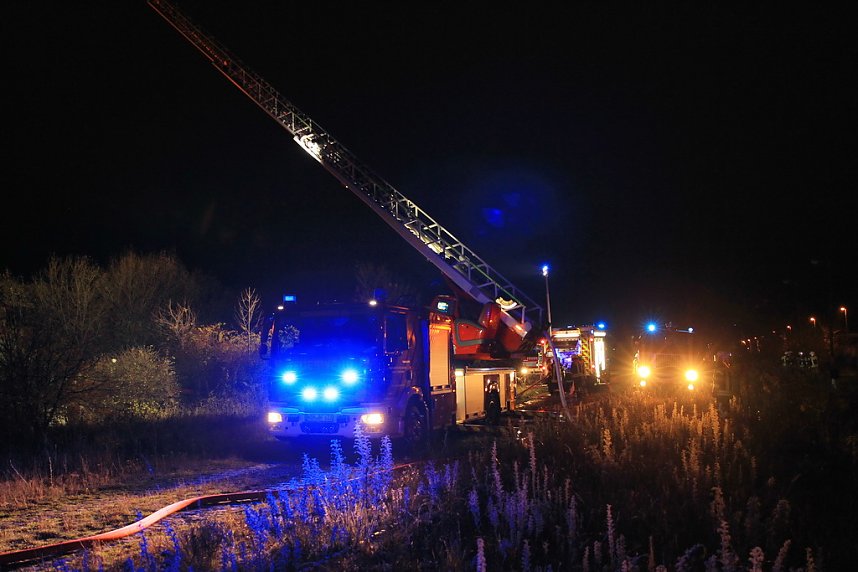Brand auf dem Bahngel&auml;nde in Nordhausen