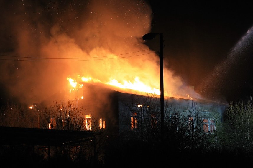 Brand auf dem Bahngel&auml;nde in Nordhausen