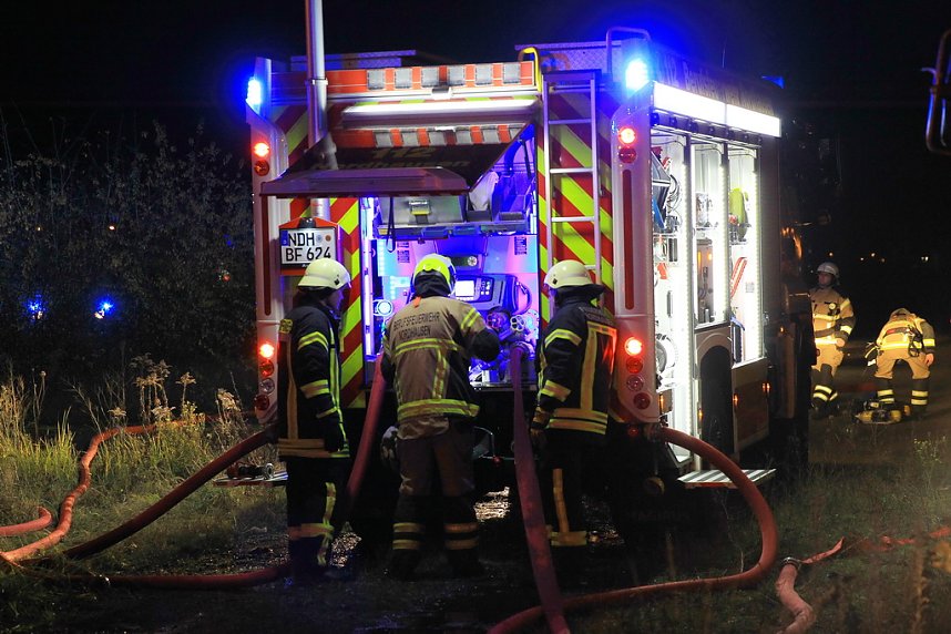 Brand auf dem Bahngel&auml;nde in Nordhausen