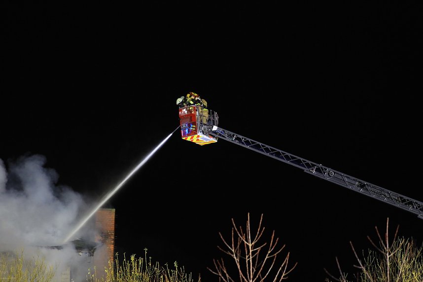 Brand auf dem Bahngel&auml;nde in Nordhausen