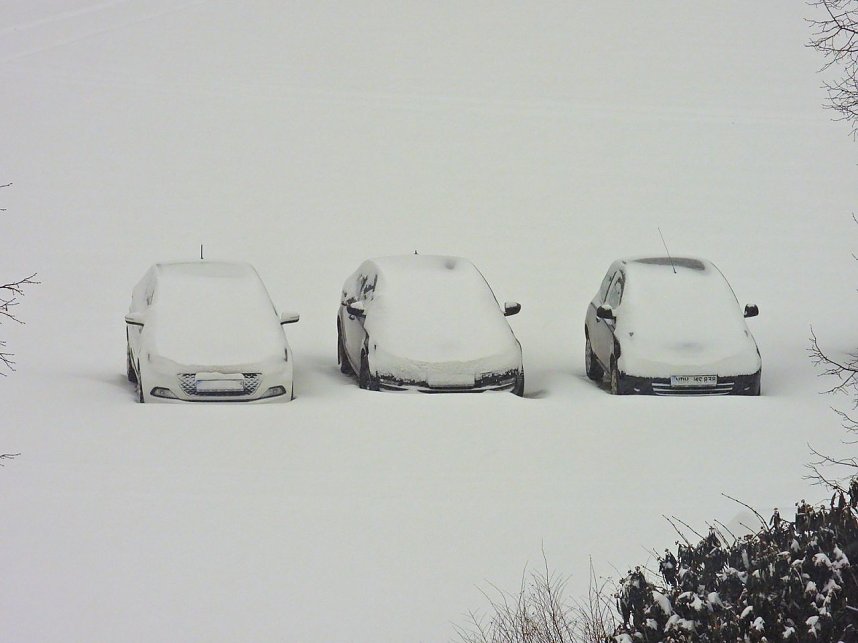 Winter rauf den D&auml;chern