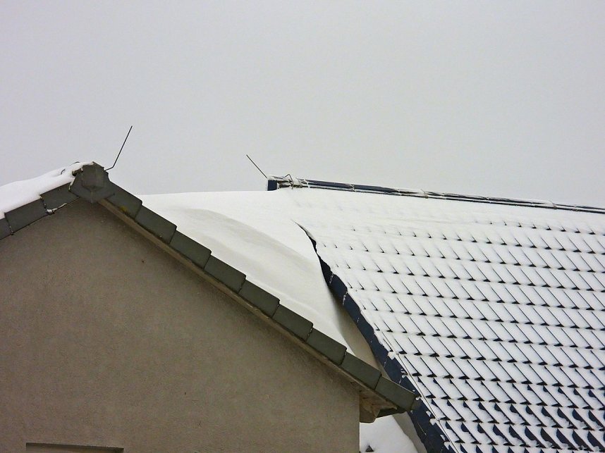 Winter rauf den D&auml;chern