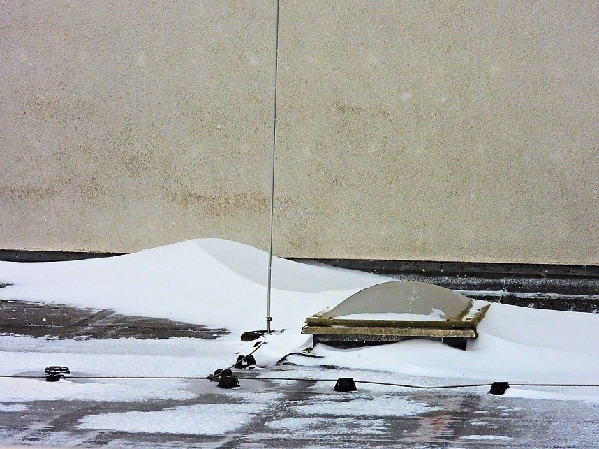 Winter rauf den D&auml;chern