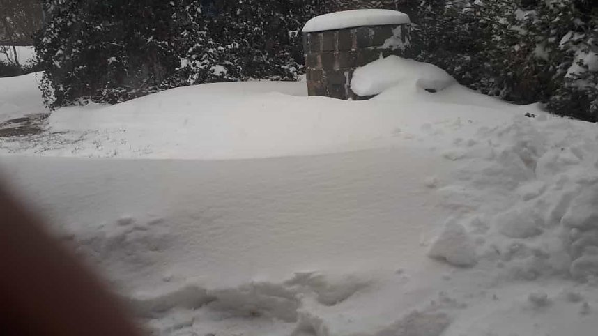 Viel Schnee auch in Bleicherode