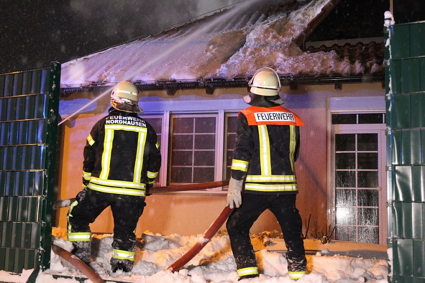 Dachstuhlbrand in Leimbach