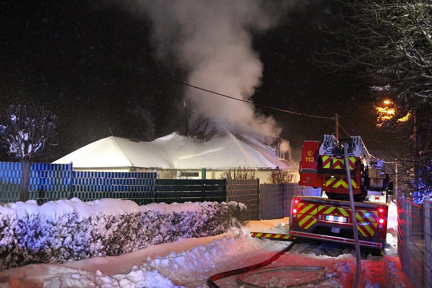 Dachstuhlbrand in Leimbach