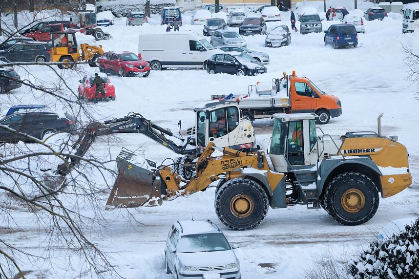 R&auml;umarbeiten auf dem August-Bebel-Platz