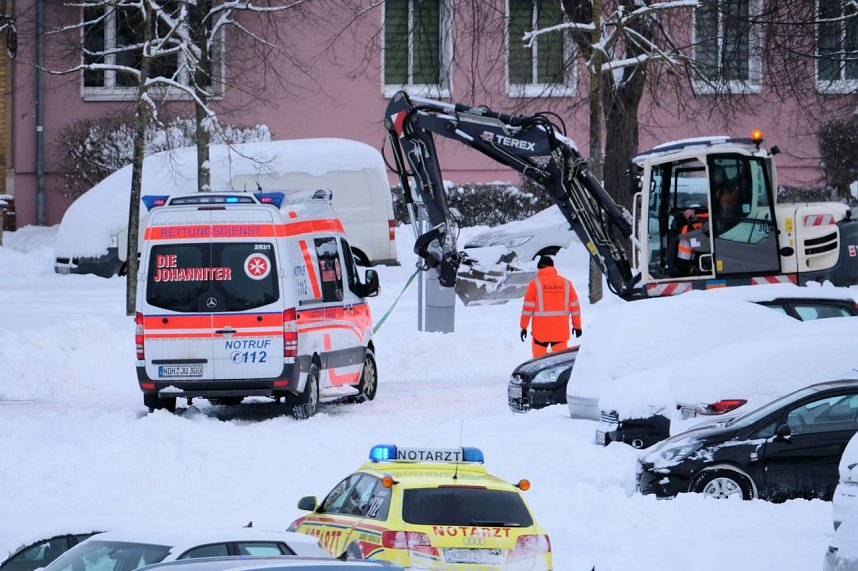R&auml;umarbeiten auf dem August-Bebel-Platz