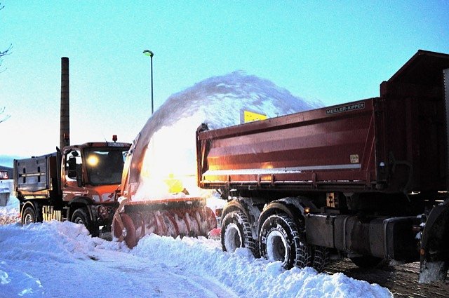 Schneefr&auml;se in Heringen im Einsatz
