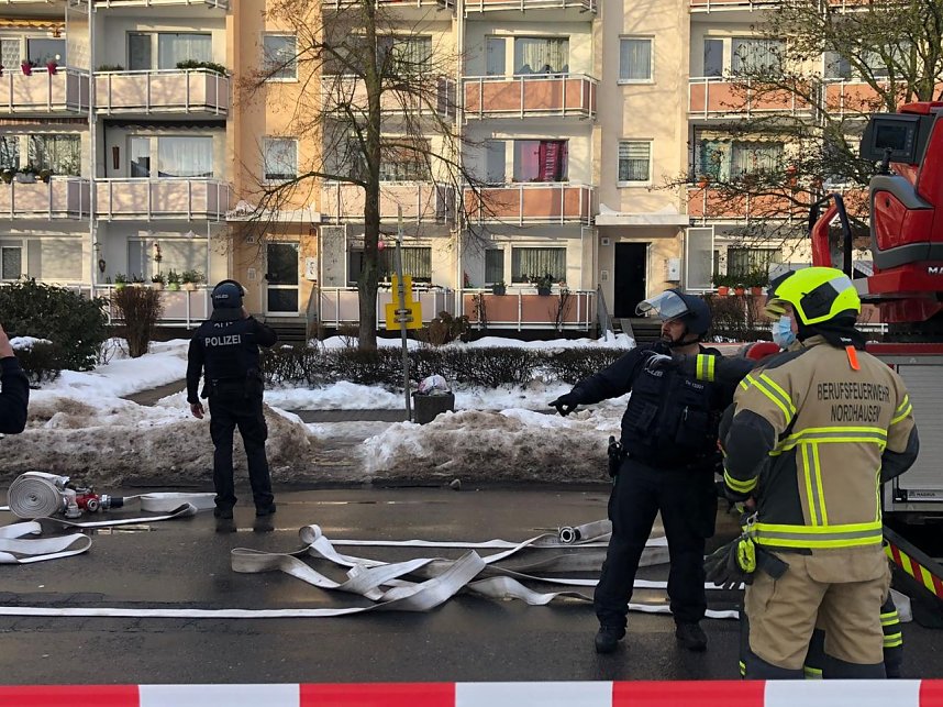 Gro&szlig;einsatz von Polizei und Rettungskr&auml;ften