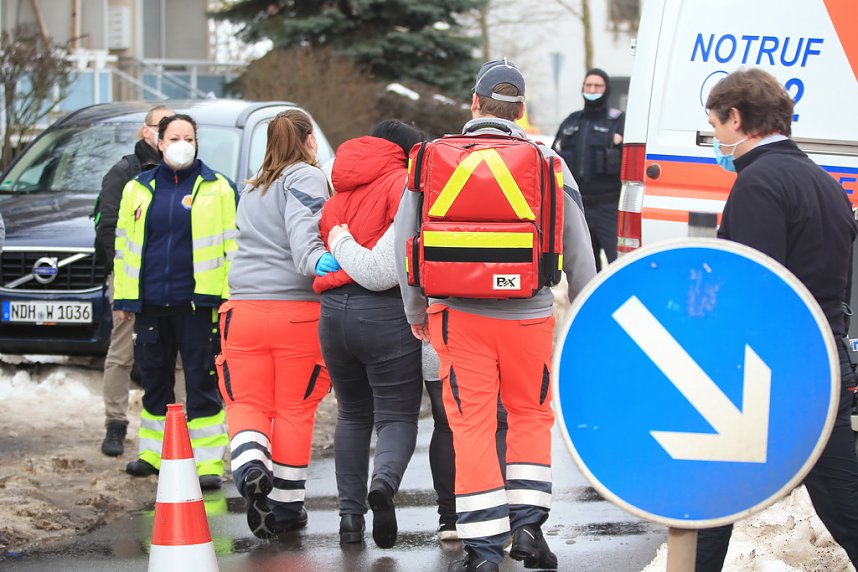 Gro&szlig;einsatz in der Bochumer Stra&szlig;e in Nordhausen