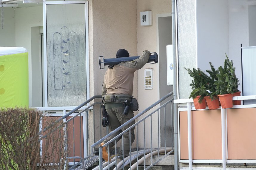 Gro&szlig;einsatz in der Bochumer Stra&szlig;e in Nordhausen