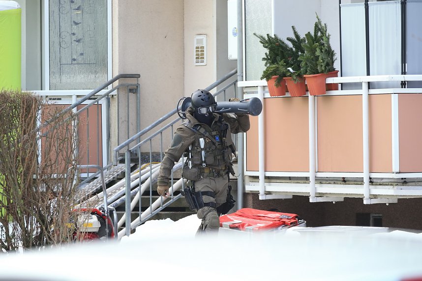 Gro&szlig;einsatz in der Bochumer Stra&szlig;e in Nordhausen