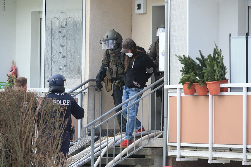 Gro&szlig;einsatz in der Bochumer Stra&szlig;e in Nordhausen