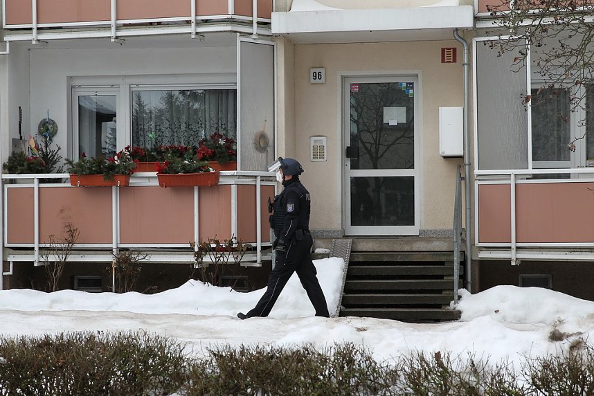 Gro&szlig;einsatz in der Bochumer Stra&szlig;e in Nordhausen