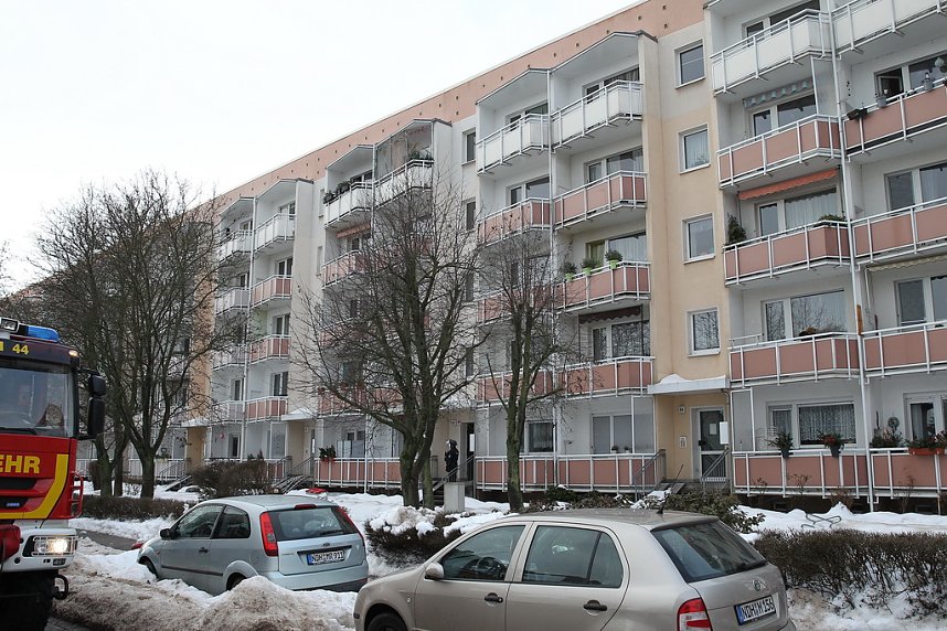 Gro&szlig;einsatz in der Bochumer Stra&szlig;e in Nordhausen
