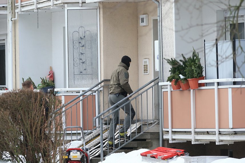 Gro&szlig;einsatz in der Bochumer Stra&szlig;e in Nordhausen