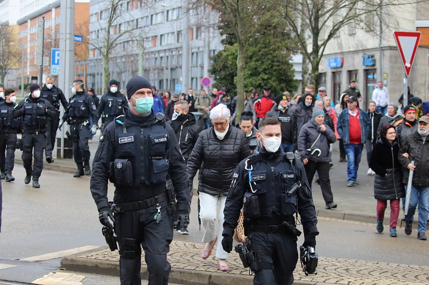 Protest-Spaziergang gegen Corona-Ma&szlig;nahmen