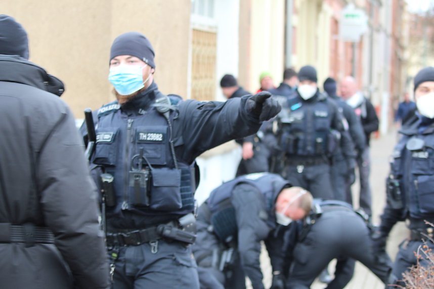 Protest-Spaziergang gegen Corona-Ma&szlig;nahmen