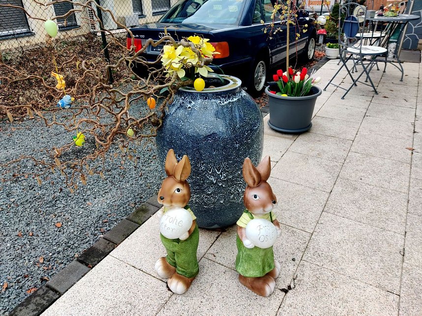 Schicker Ostergarten in Nordhausen