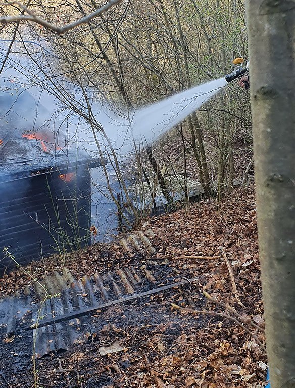 Gartenlaube brannte in Bleicherode