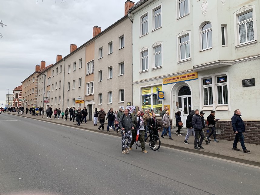 Spaziergang gegen die Lockdownma&szlig;nahmen der Regierung
