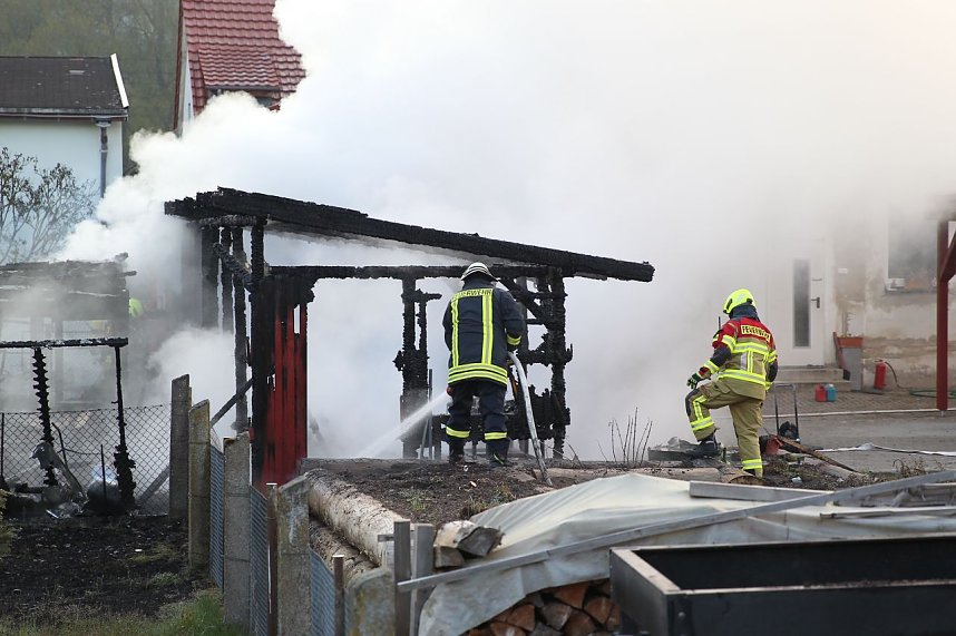 Geb&auml;udebrand in Woffleben