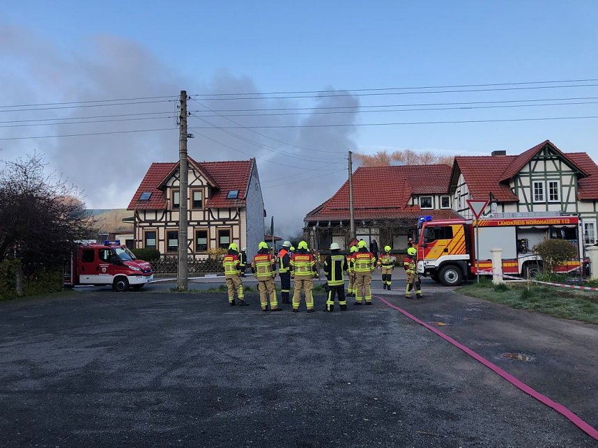 Geb&auml;udebrand in Woffleben