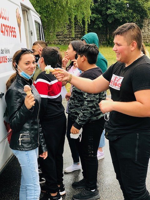 Eine "coole" Pause auf dem Petersberg