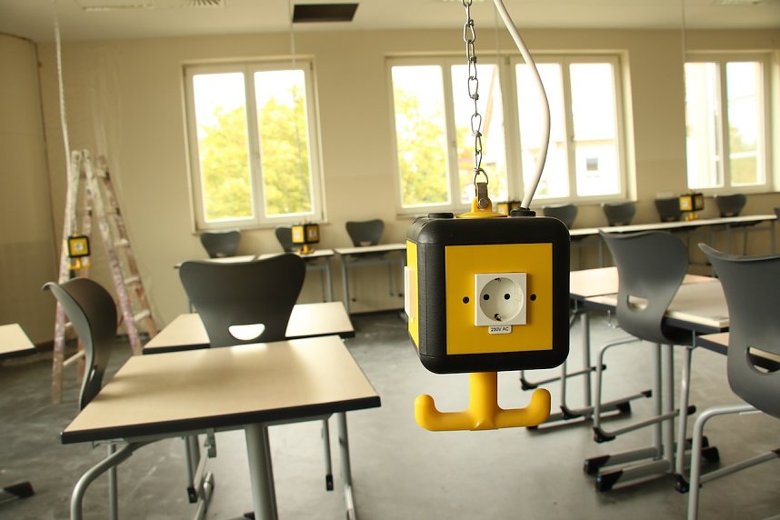 Die neuen R&auml;ume des Humboldt-Gymnasiums k&ouml;nnen sich langsam sehen lassen