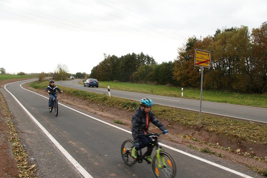 Der Radweg zwischen Nordhausen und Hesserode wurde heute offiziell er&ouml;ffnet