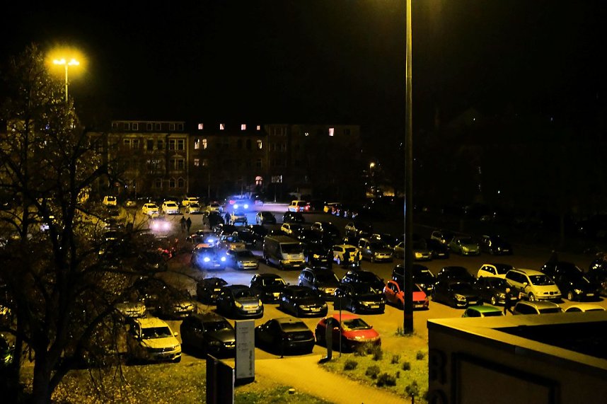 Feuerwerk am Martinsabend in Nordhausen