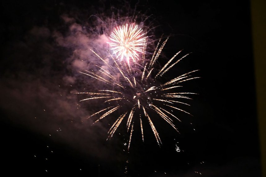 Feuerwerk am Martinsabend in Nordhausen