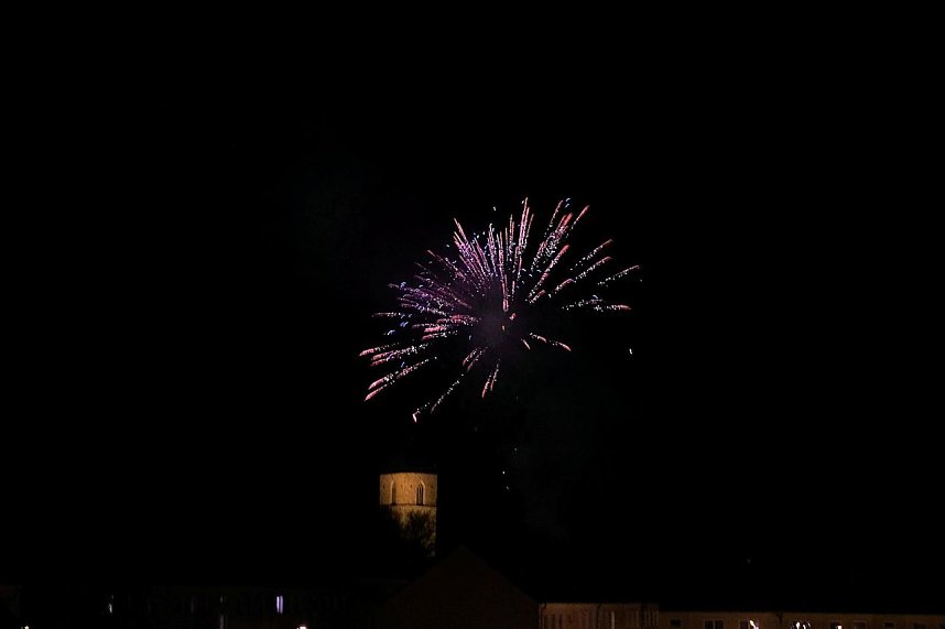 Feuerwerk am Martinsabend in Nordhausen