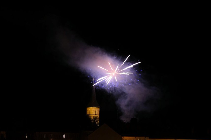 Feuerwerk am Martinsabend in Nordhausen