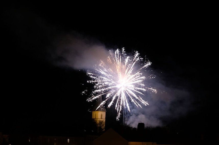Feuerwerk am Martinsabend in Nordhausen