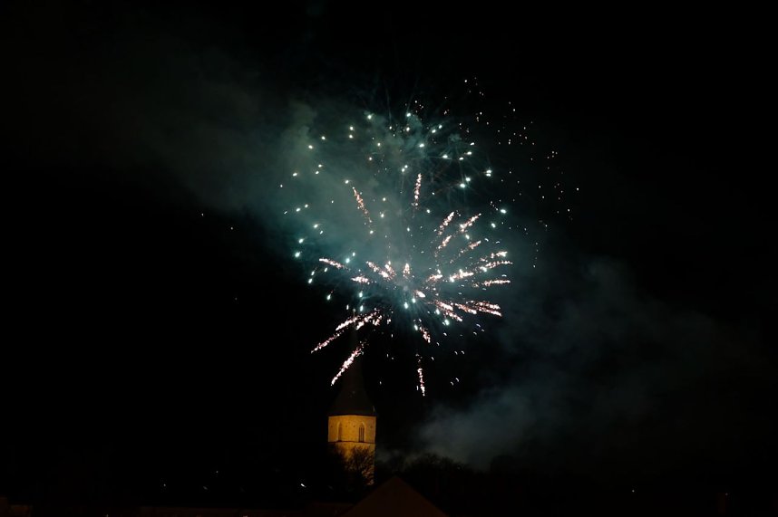 Feuerwerk am Martinsabend in Nordhausen