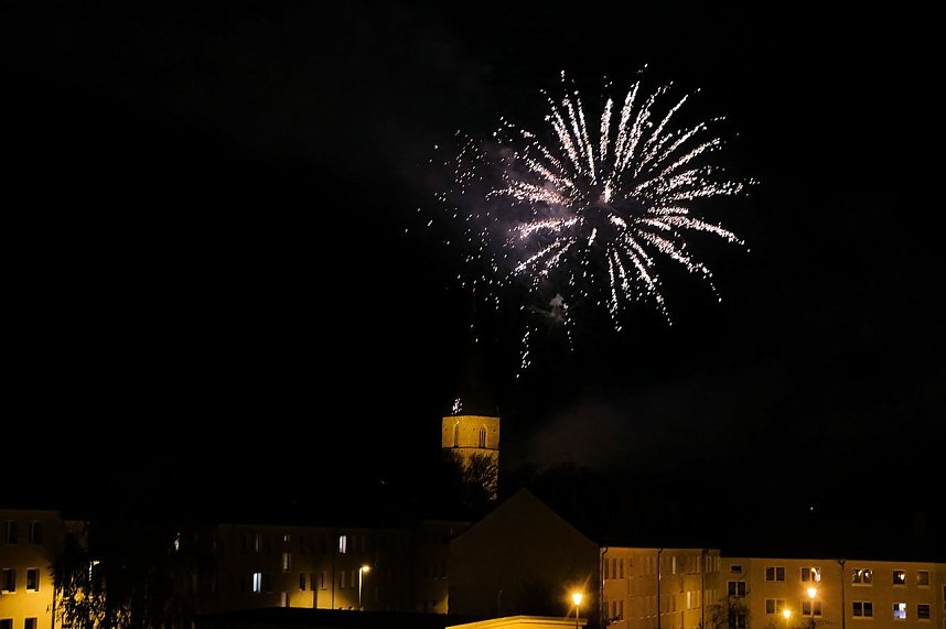 Feuerwerk am Martinsabend in Nordhausen