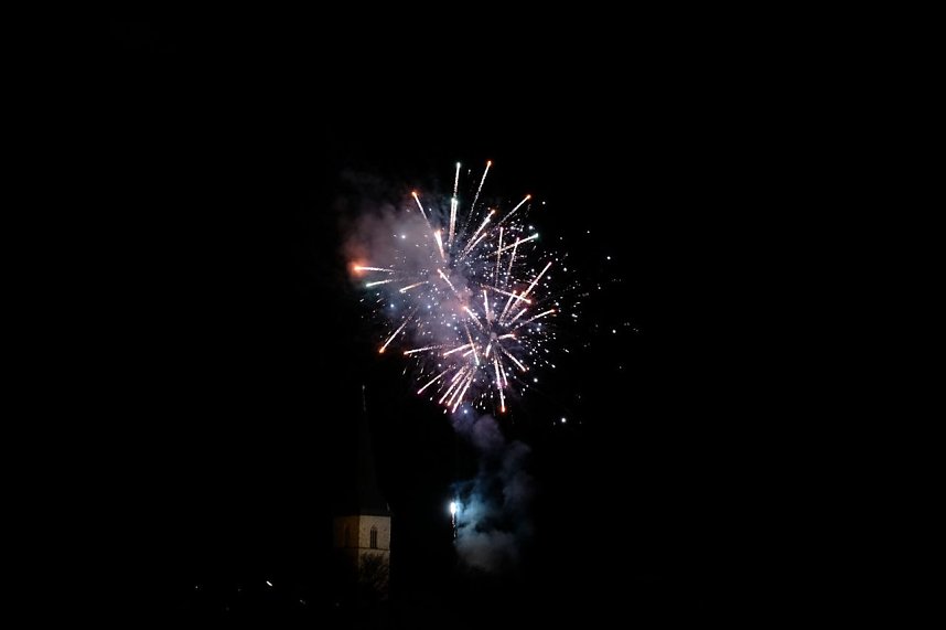 Feuerwerk am Martinsabend in Nordhausen