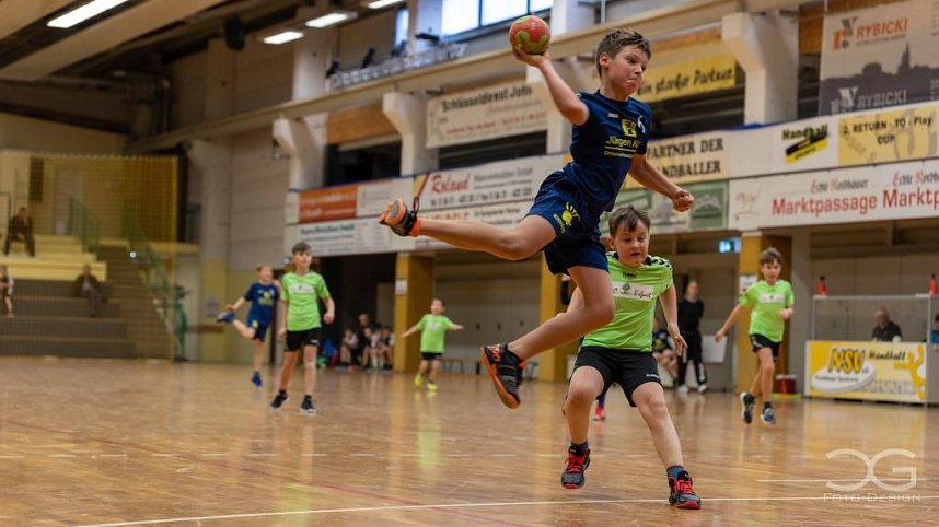 Nachwuchshandballer in Aktion
