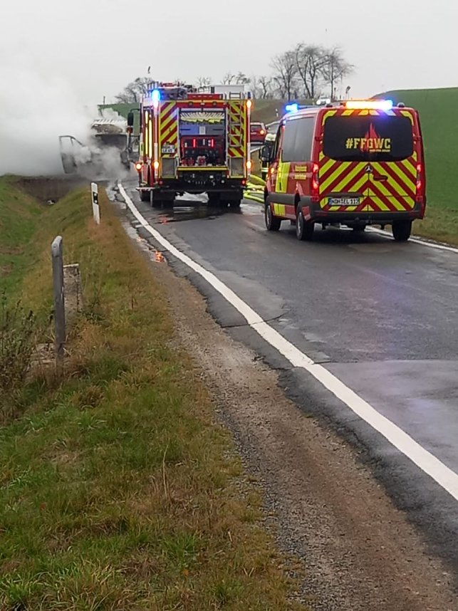Transporterbrand bei Mauderode