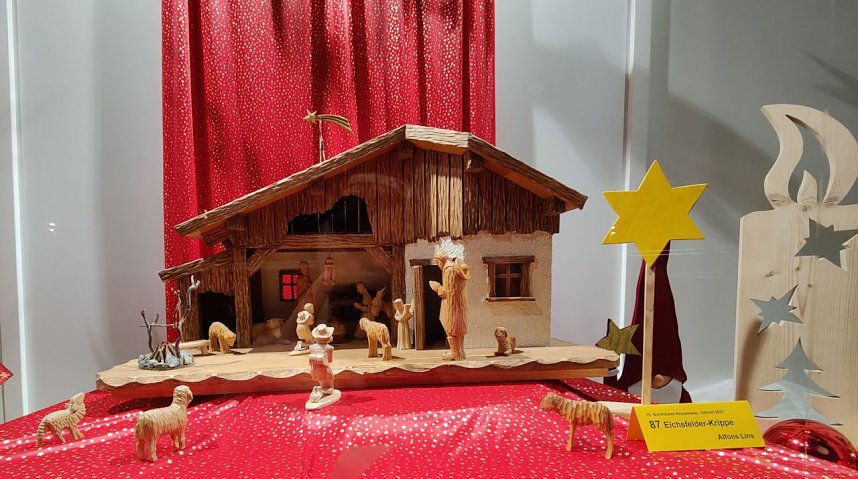 Krippenausstellung in Schaufenstern der Stadt Nordhausen