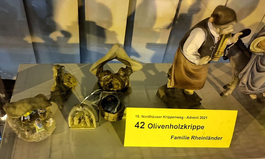 Krippenausstellung in Schaufenstern der Stadt Nordhausen